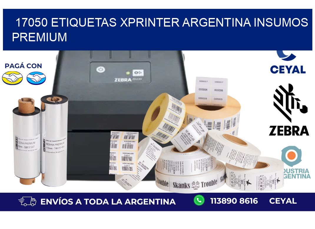 17050 etiquetas xprinter argentina INSUMOS PREMIUM