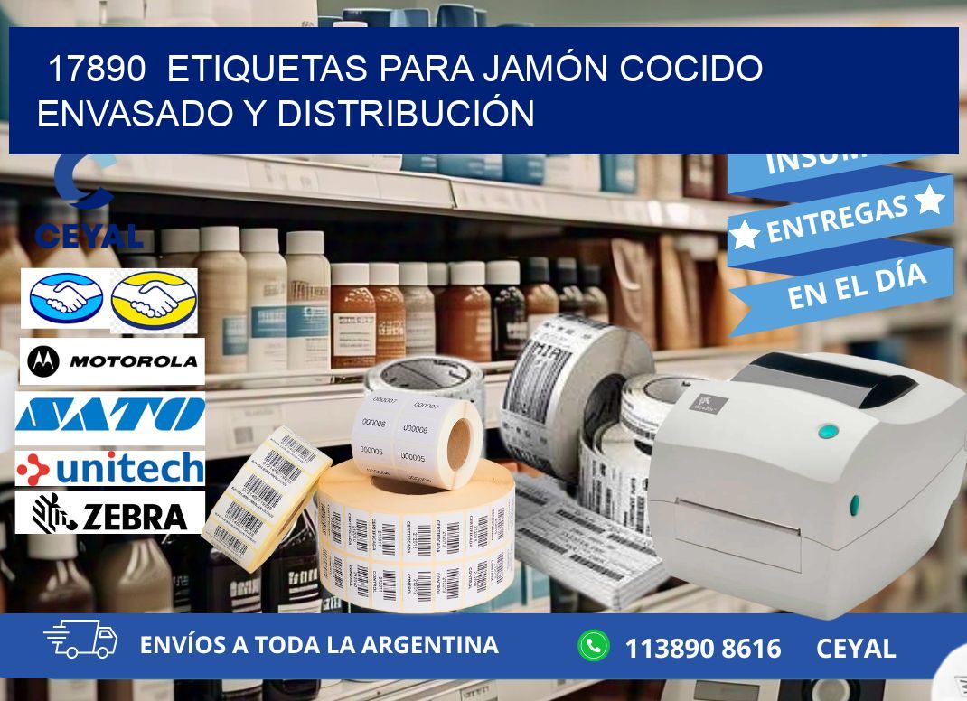 17890  ETIQUETAS PARA JAMÓN COCIDO ENVASADO Y DISTRIBUCIÓN