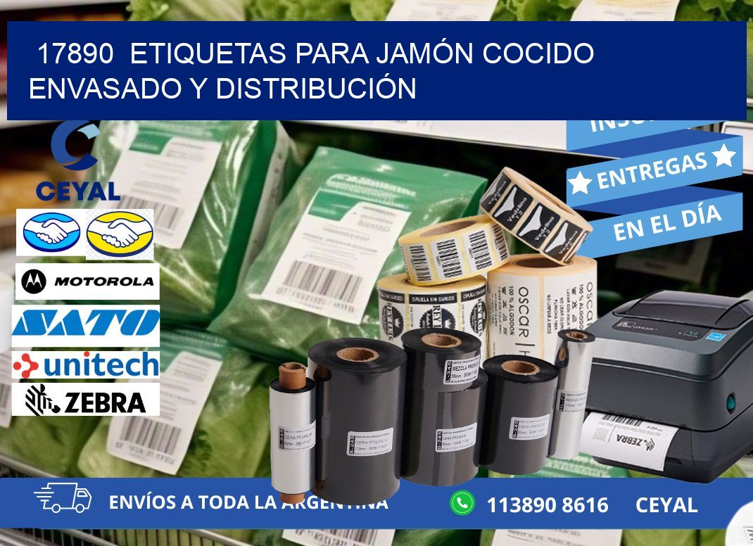 17890  ETIQUETAS PARA JAMÓN COCIDO ENVASADO Y DISTRIBUCIÓN