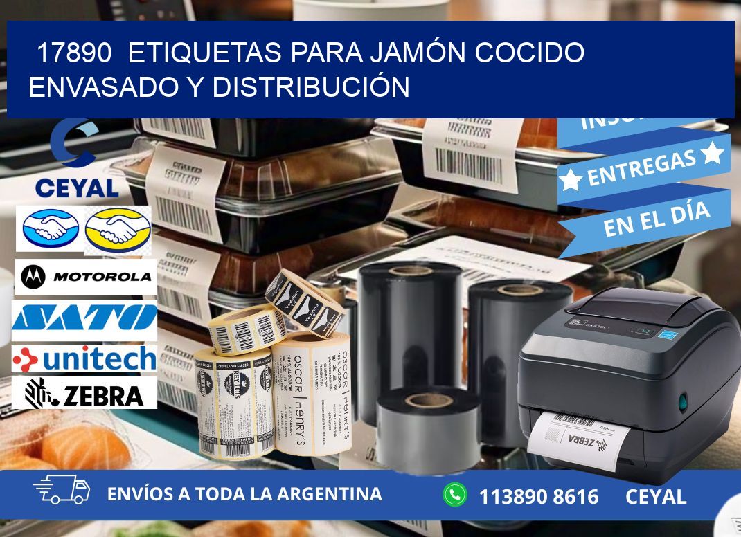 17890  ETIQUETAS PARA JAMÓN COCIDO ENVASADO Y DISTRIBUCIÓN