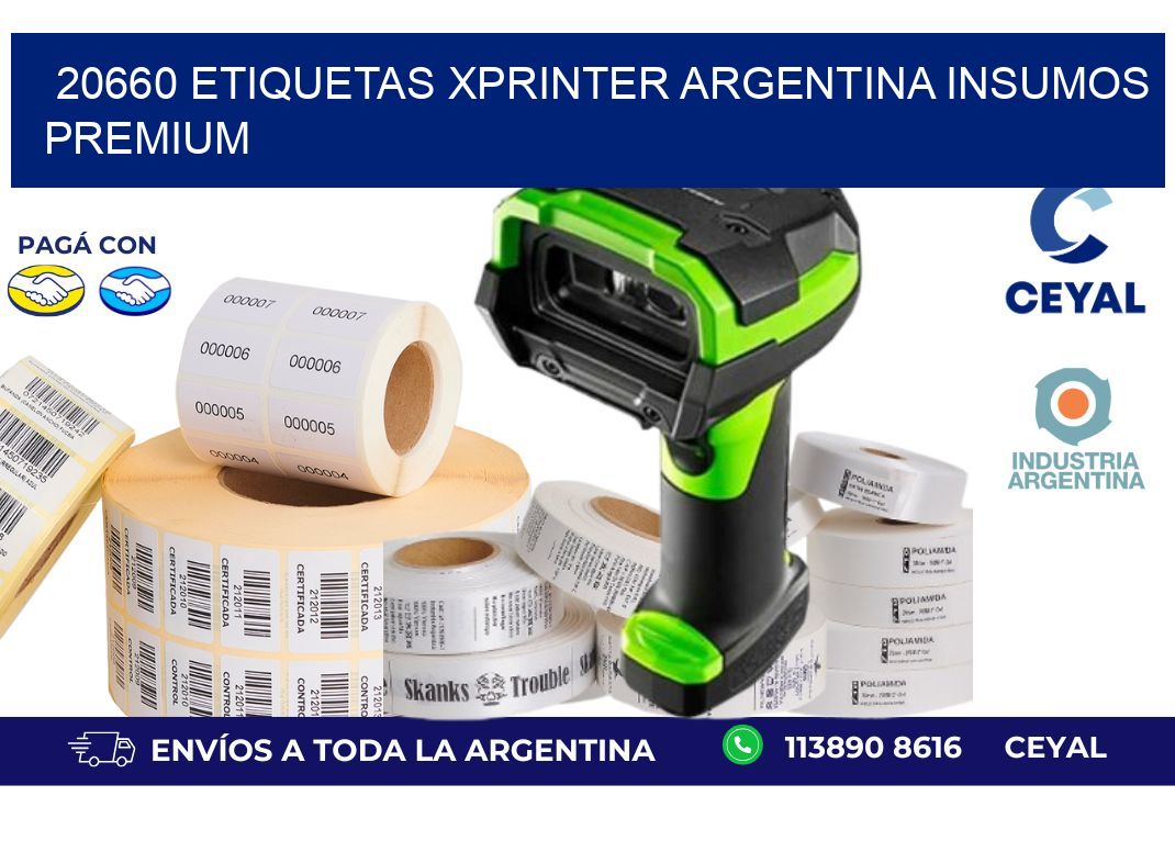 20660 etiquetas xprinter argentina INSUMOS PREMIUM