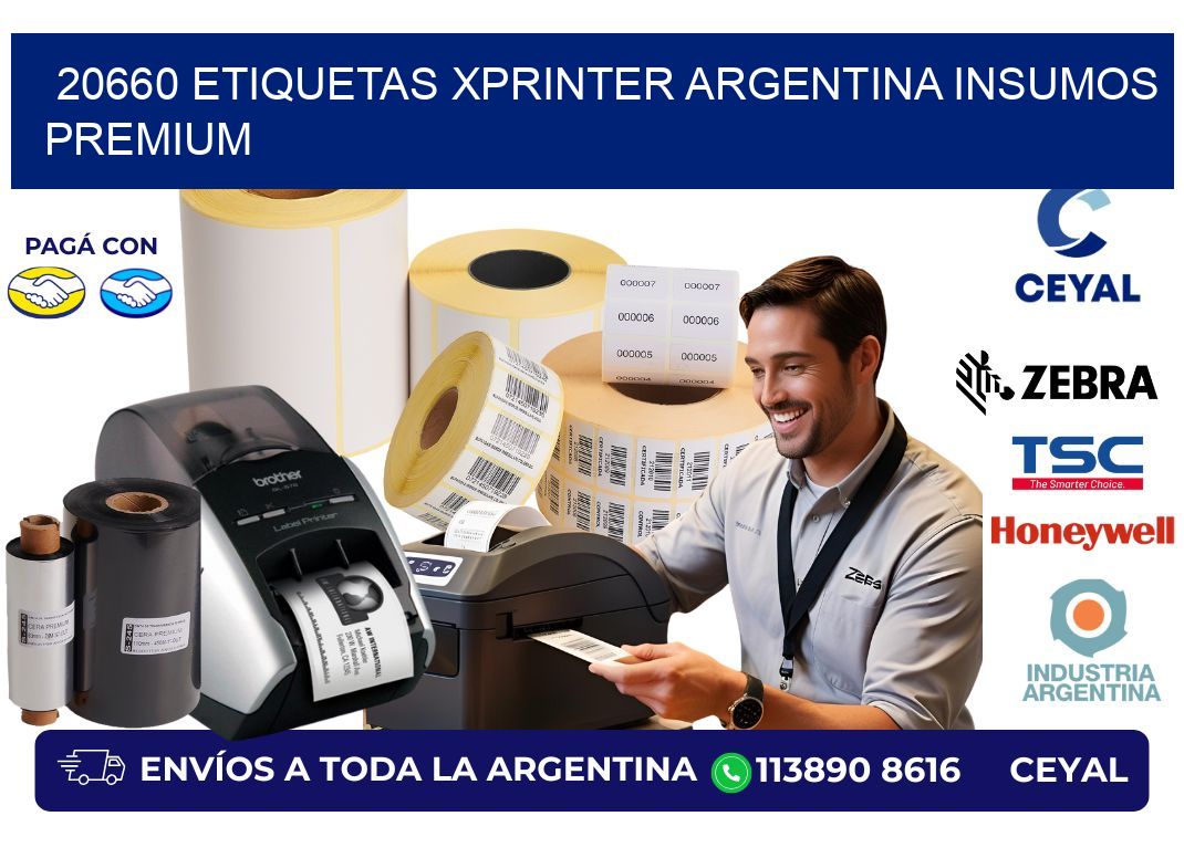 20660 etiquetas xprinter argentina INSUMOS PREMIUM