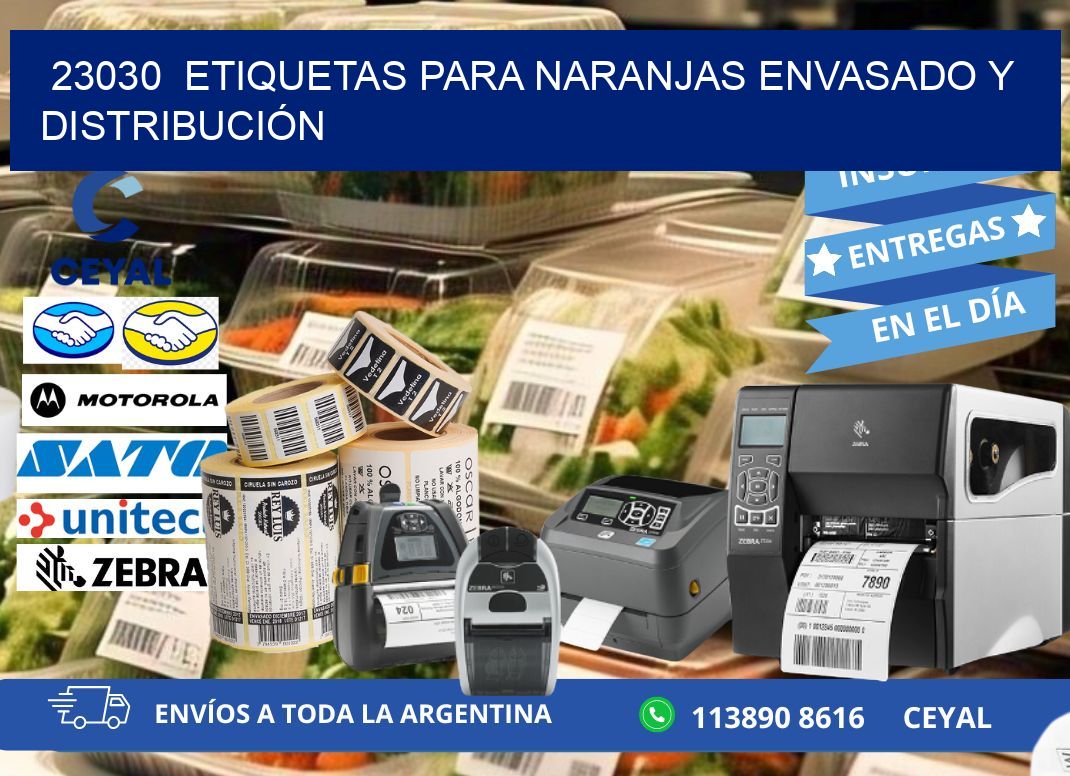 23030  ETIQUETAS PARA NARANJAS ENVASADO Y DISTRIBUCIÓN