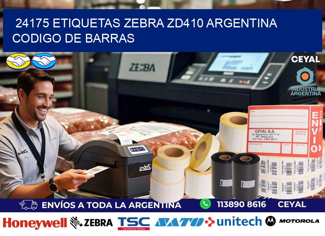 24175 etiquetas zebra zd410 argentina CODIGO DE BARRAS