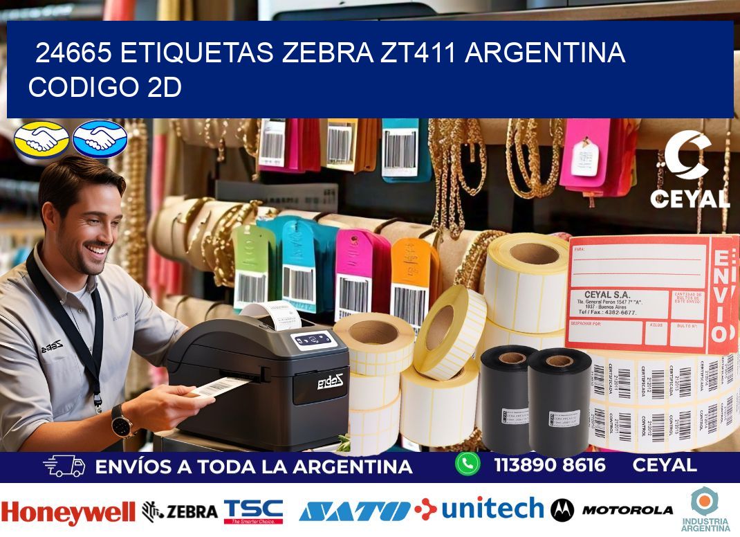 24665 etiquetas zebra zt411 argentina CODIGO 2D