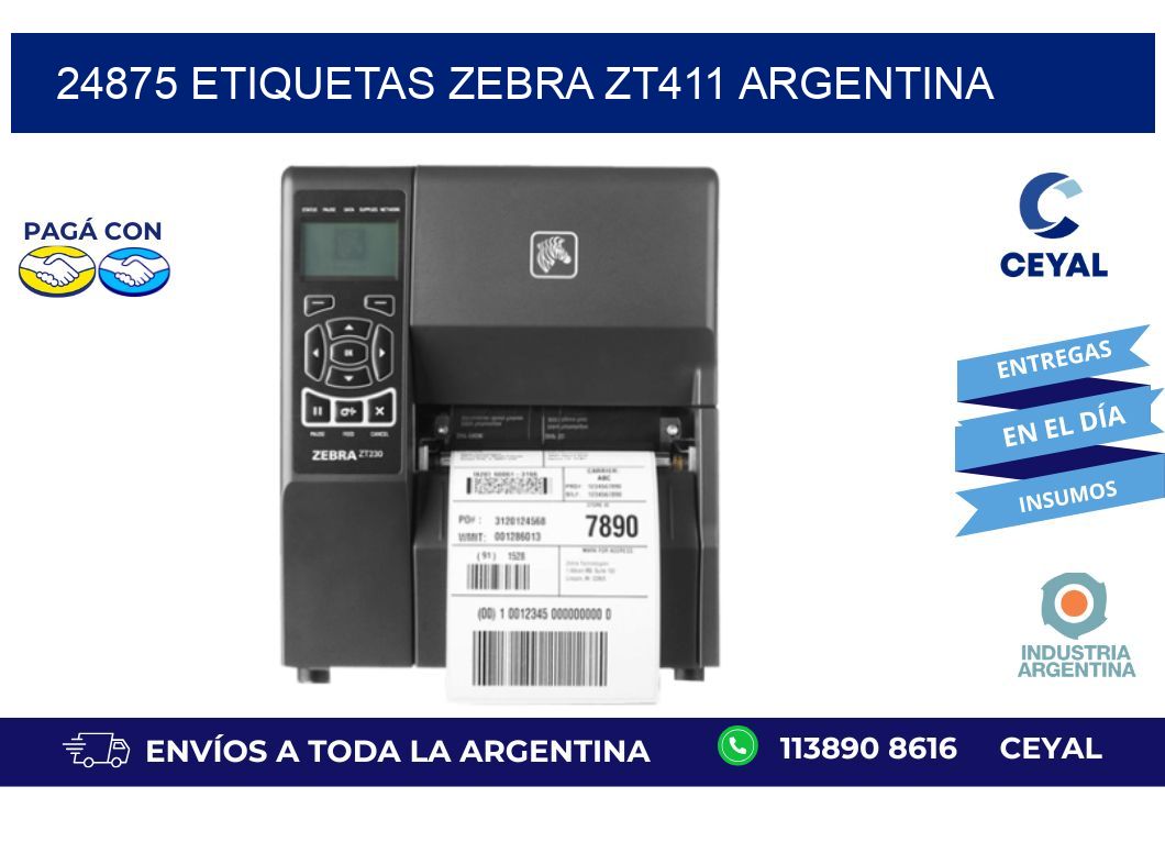 24875 etiquetas zebra zt411 argentina