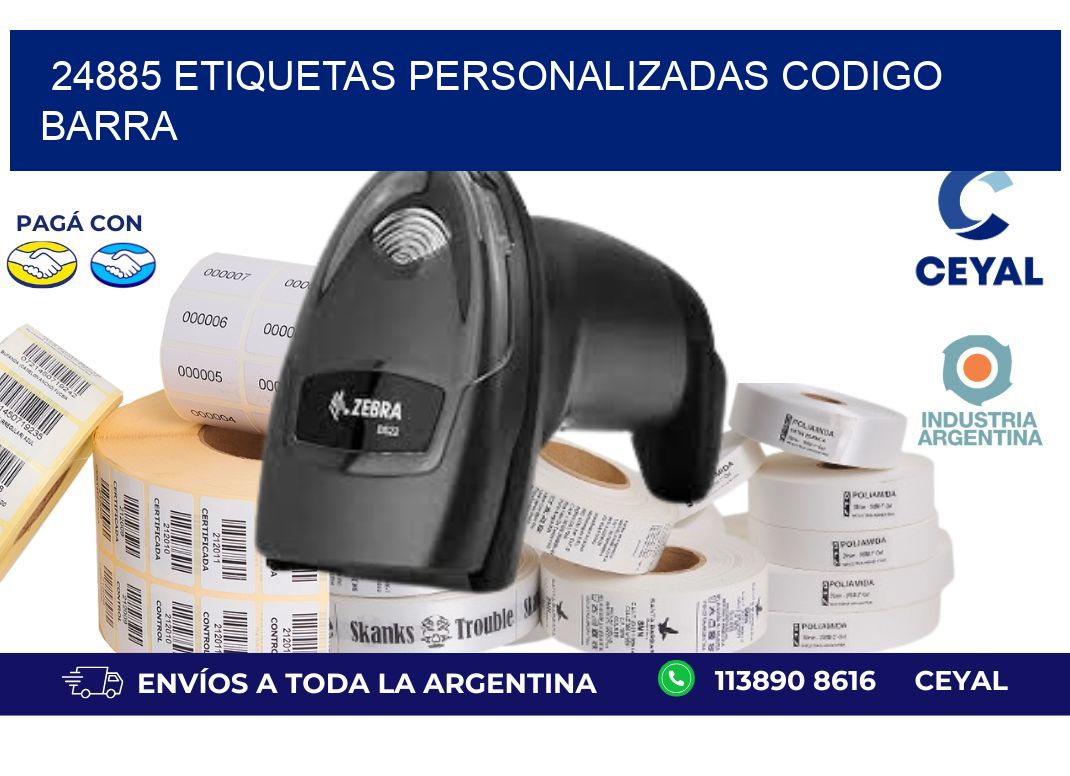 24885 ETIQUETAS PERSONALIZADAS CODIGO BARRA