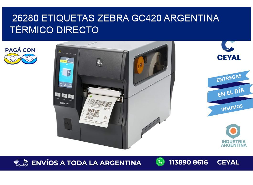 26280 etiquetas zebra gc420 argentina TÉRMICO DIRECTO