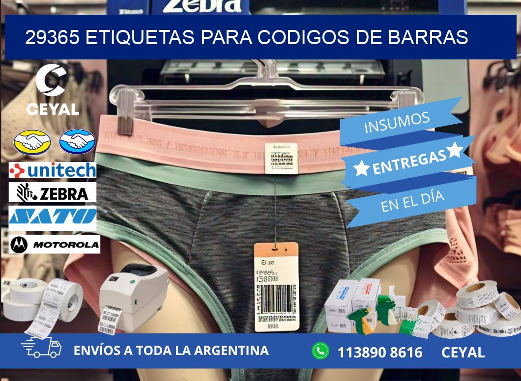 29365 ETIQUETAS PARA CODIGOS DE BARRAS