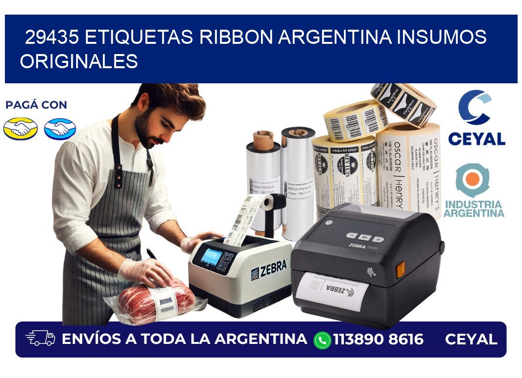 29435 etiquetas ribbon argentina INSUMOS ORIGINALES