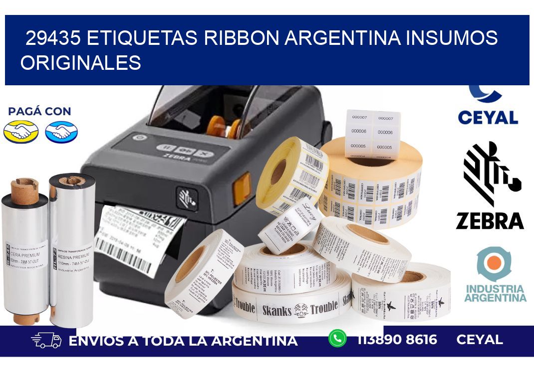 29435 etiquetas ribbon argentina INSUMOS ORIGINALES