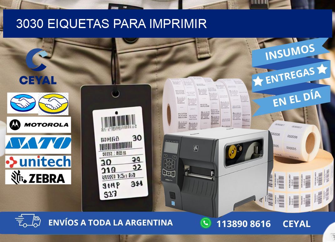 3030 EIQUETAS PARA IMPRIMIR