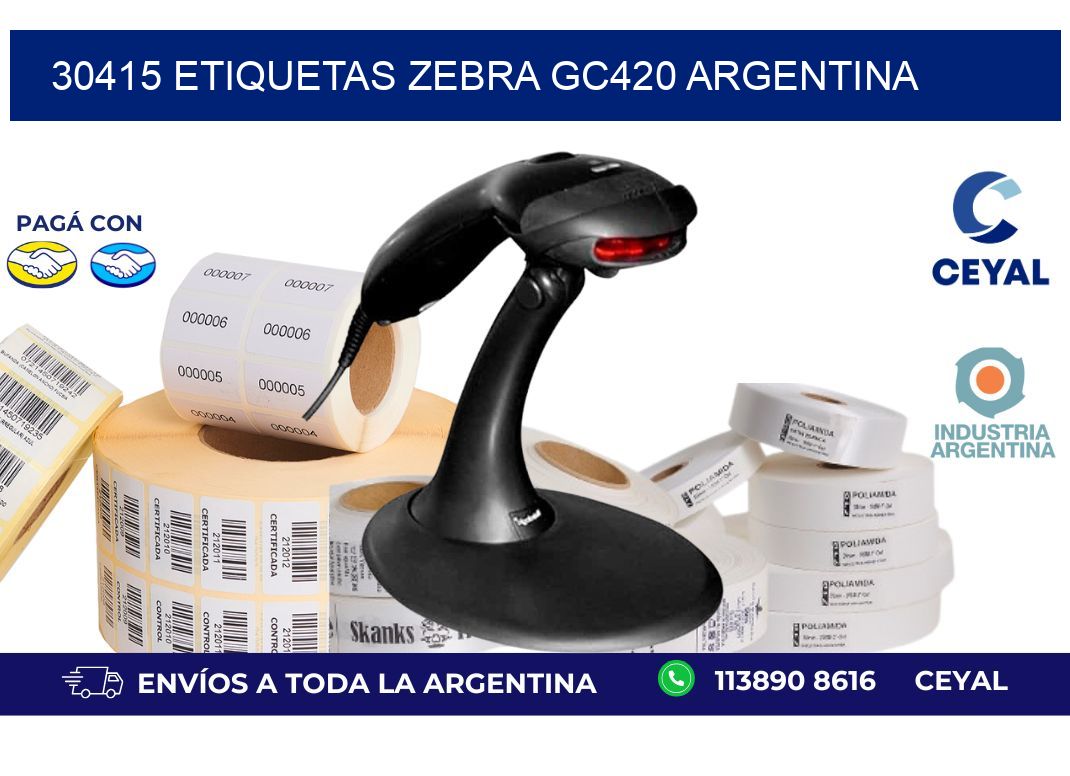 30415 etiquetas zebra gc420 argentina