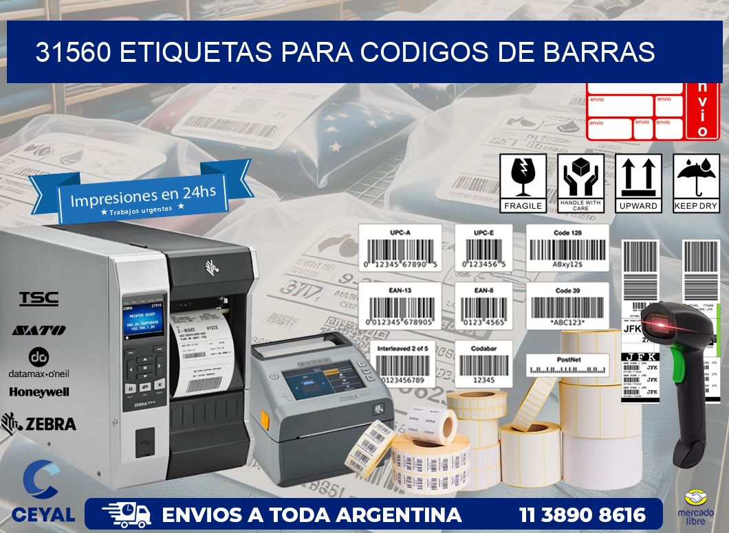 31560 ETIQUETAS PARA CODIGOS DE BARRAS