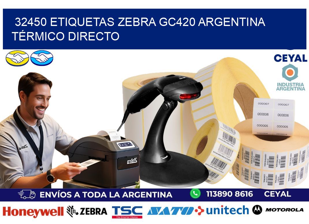 32450 etiquetas zebra gc420 argentina TÉRMICO DIRECTO