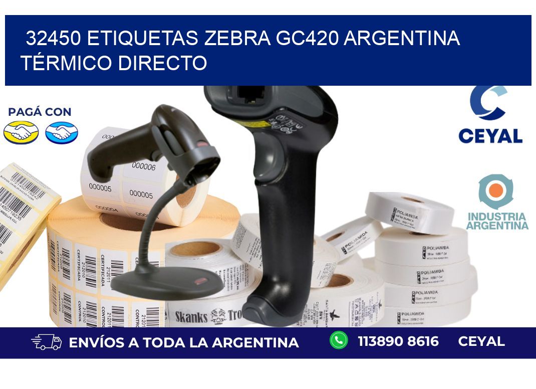 32450 etiquetas zebra gc420 argentina TÉRMICO DIRECTO