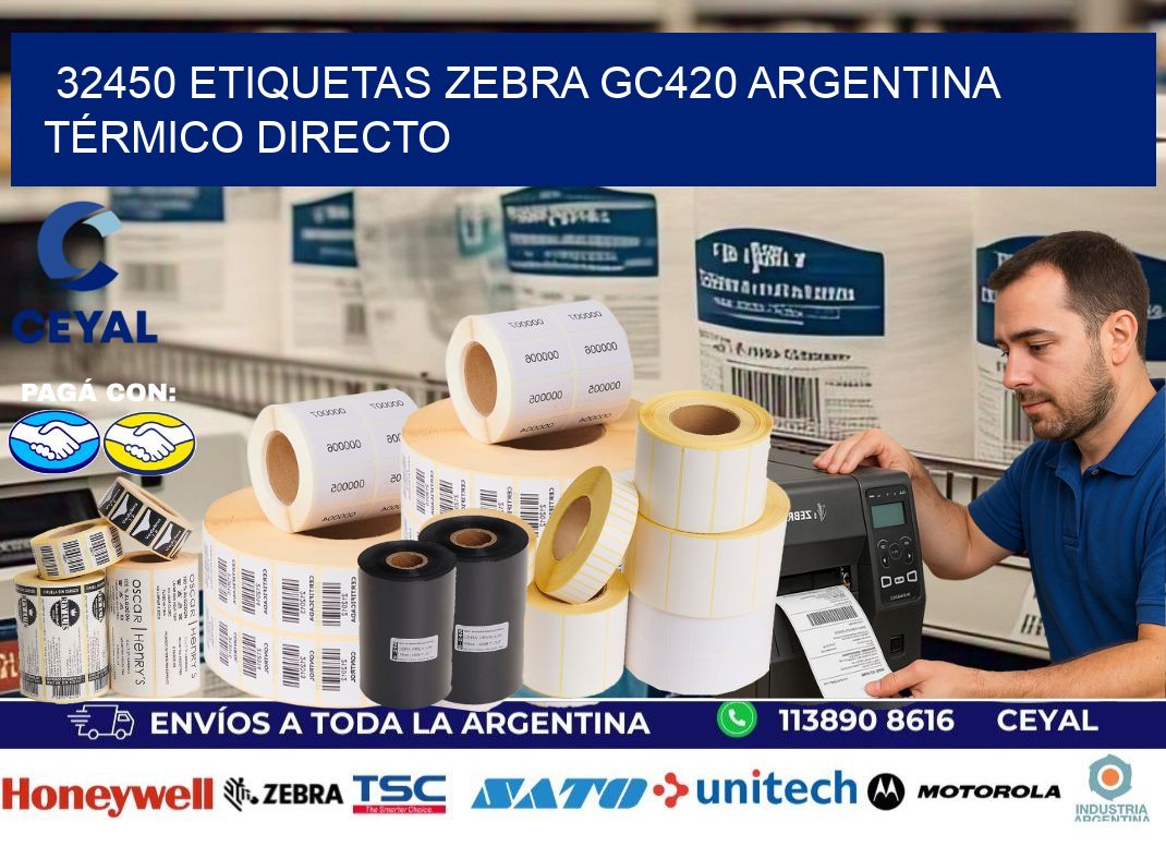32450 etiquetas zebra gc420 argentina TÉRMICO DIRECTO
