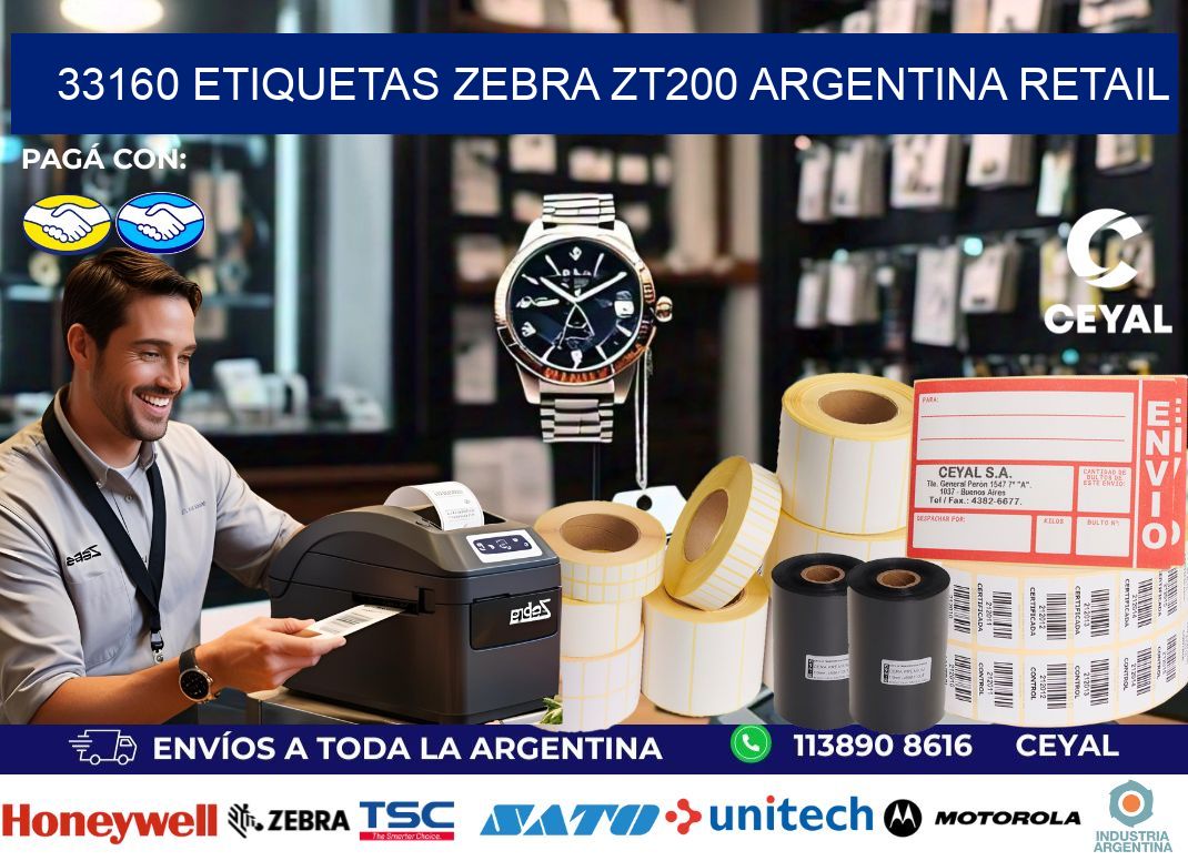 33160 etiquetas zebra zt200 argentina RETAIL