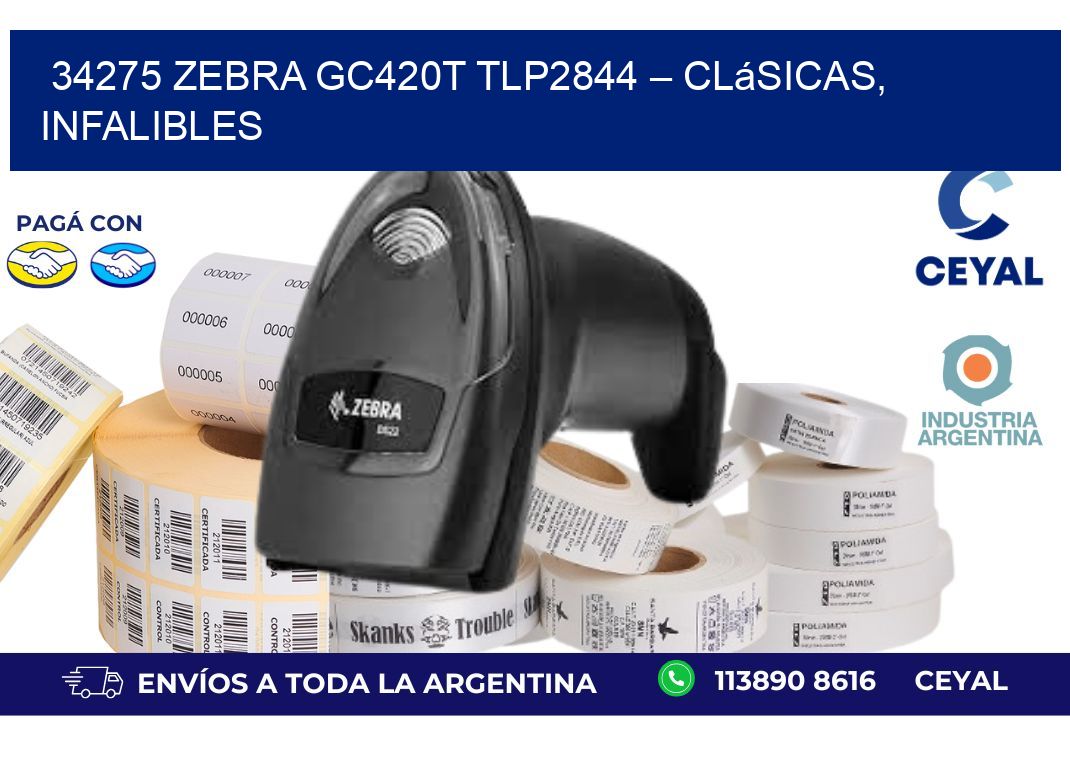 34275 Zebra GC420T TLP2844 – Clásicas, Infalibles