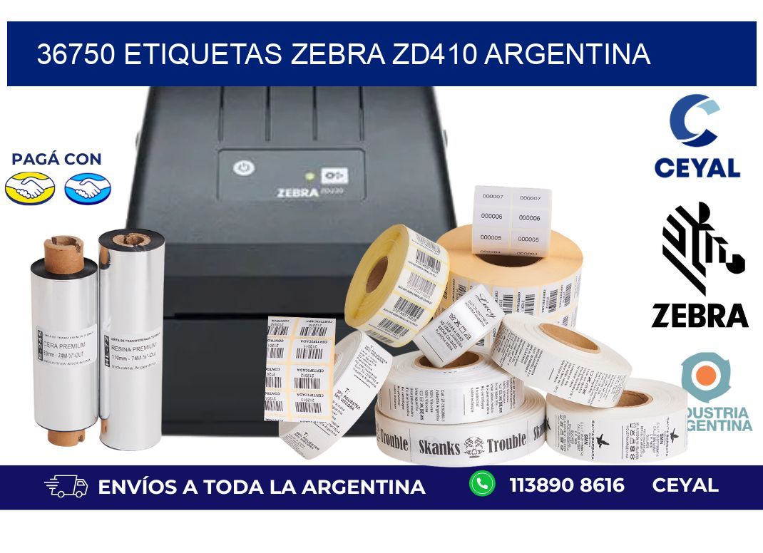 36750 etiquetas zebra zd410 argentina