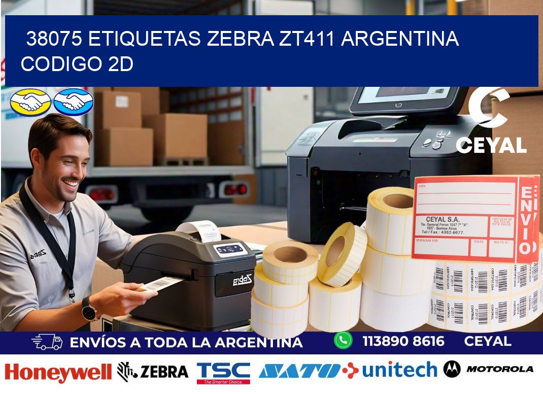 38075 etiquetas zebra zt411 argentina CODIGO 2D