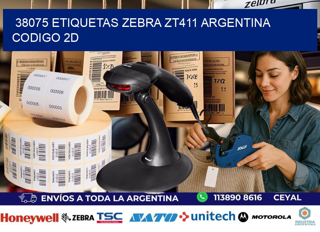 38075 etiquetas zebra zt411 argentina CODIGO 2D