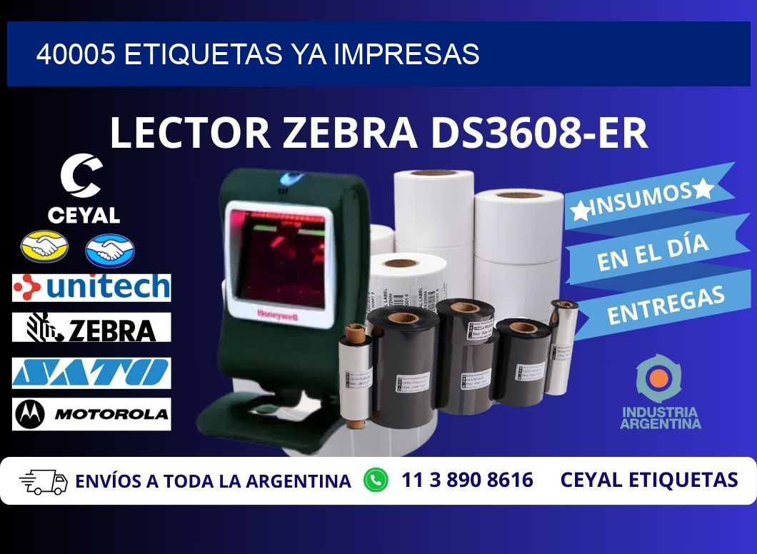 40005 ETIQUETAS YA IMPRESAS