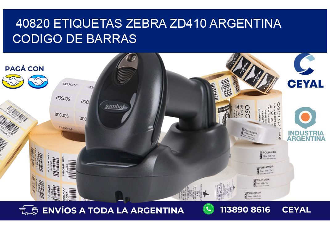 40820 etiquetas zebra zd410 argentina CODIGO DE BARRAS