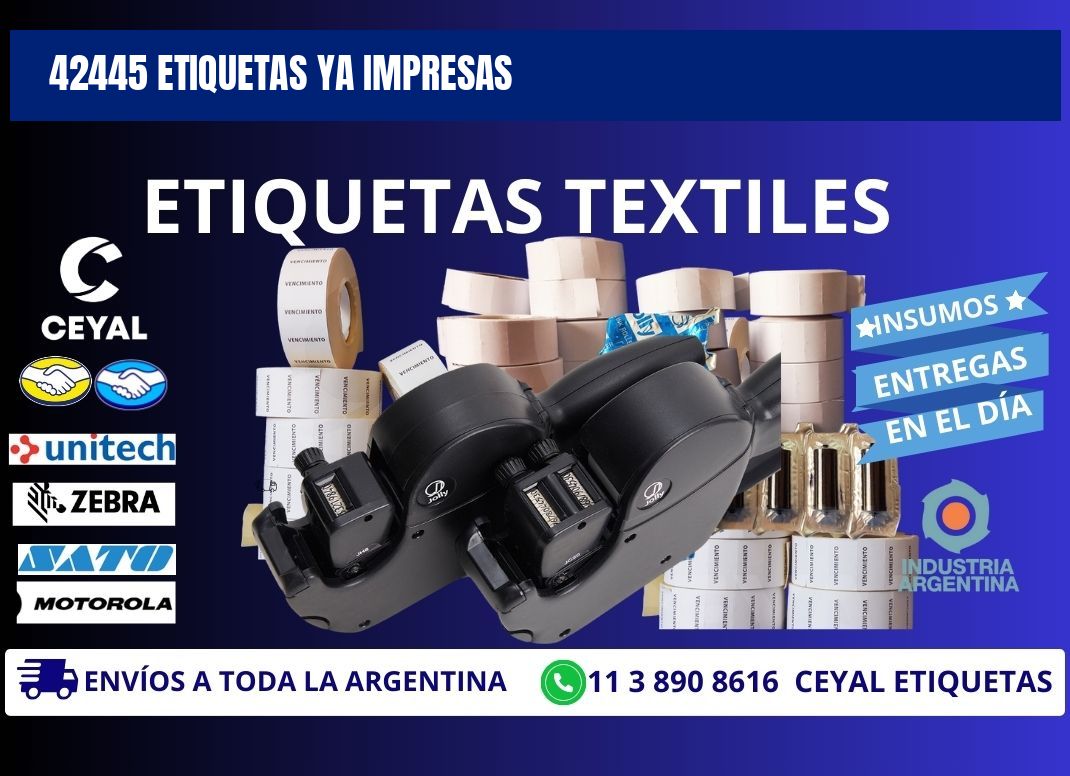 42445 ETIQUETAS YA IMPRESAS