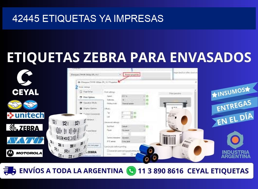 42445 ETIQUETAS YA IMPRESAS
