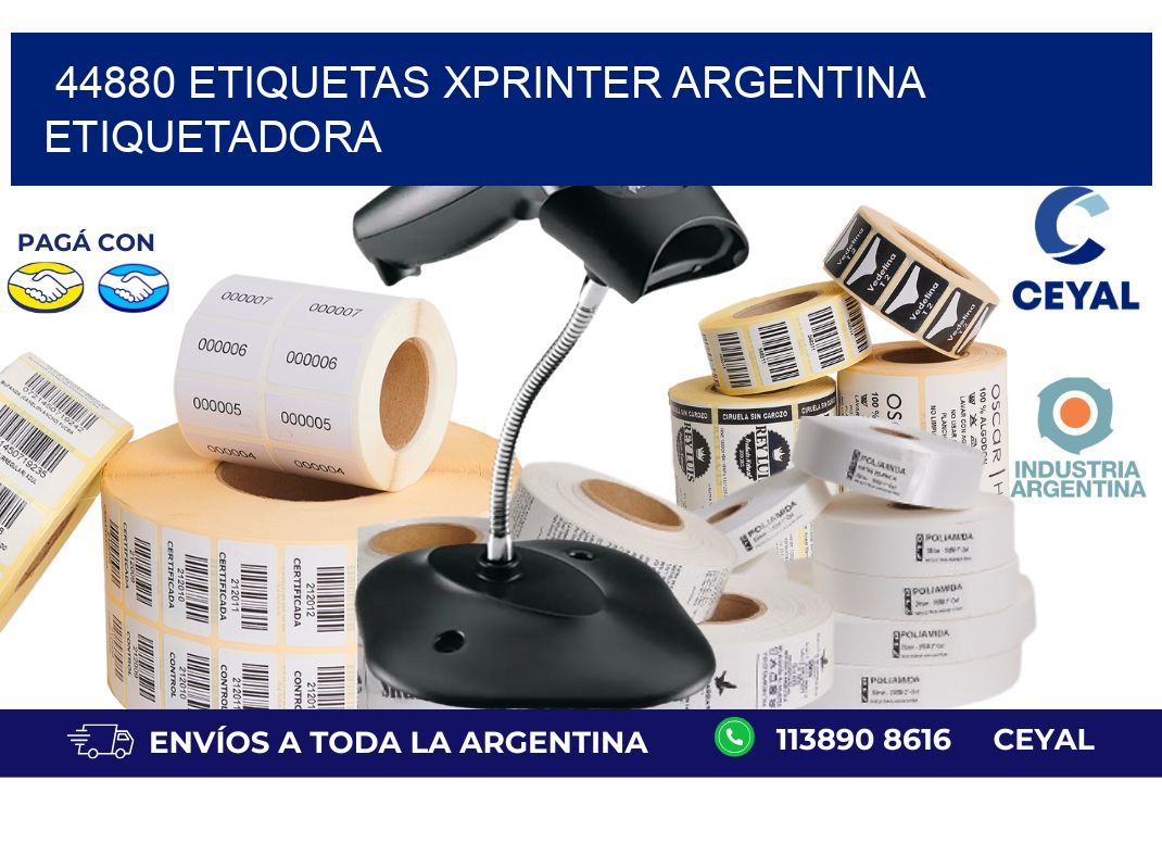 44880 etiquetas xprinter argentina ETIQUETADORA