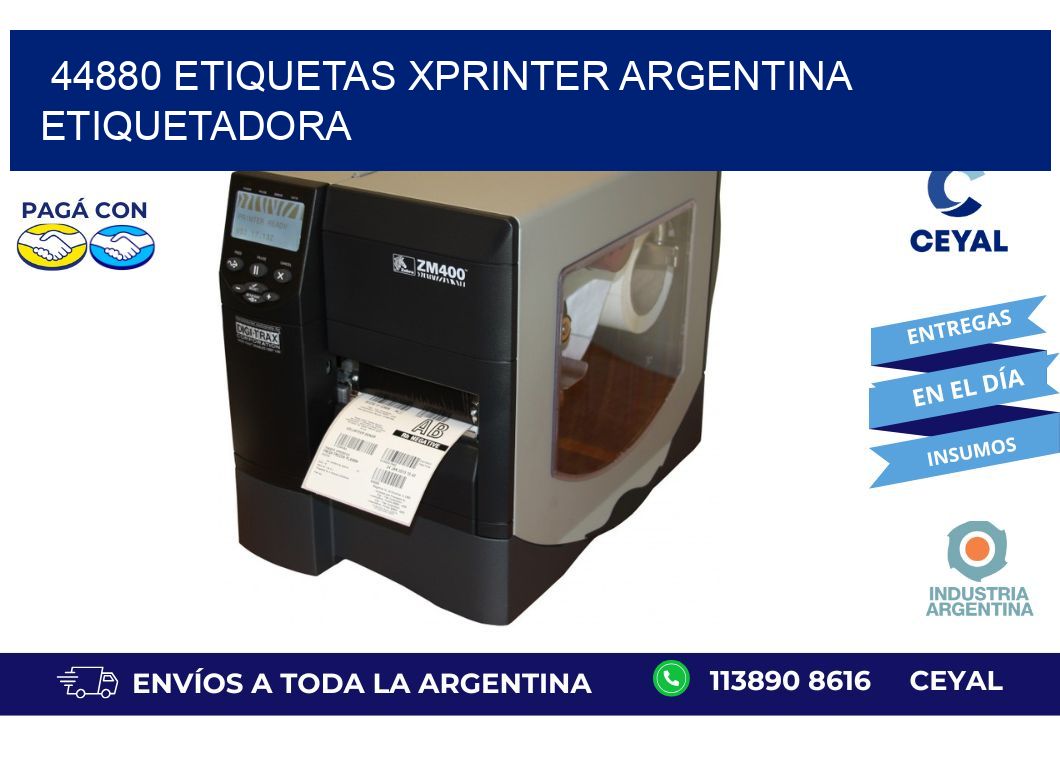 44880 etiquetas xprinter argentina ETIQUETADORA