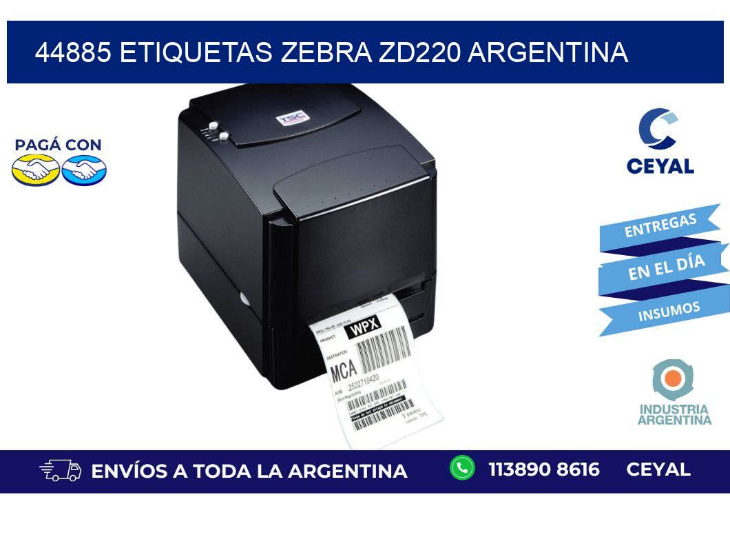 44885 etiquetas zebra zd220 argentina