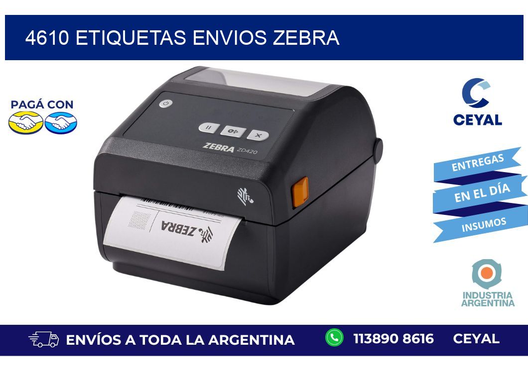 4610 ETIQUETAS ENVIOS ZEBRA