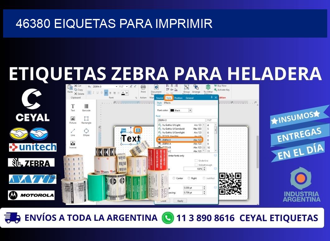 46380 EIQUETAS PARA IMPRIMIR