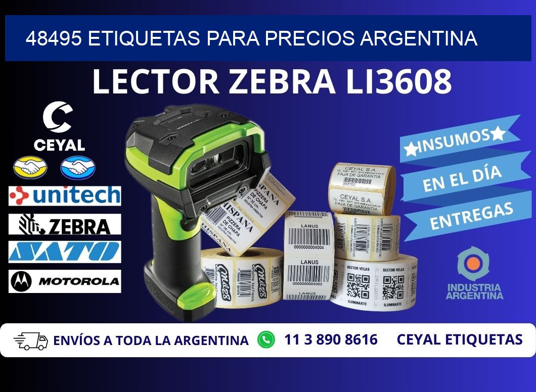 48495 ETIQUETAS PARA PRECIOS ARGENTINA