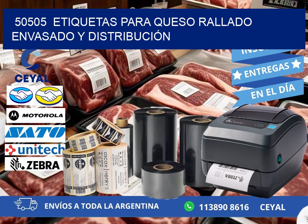 50505  ETIQUETAS PARA QUESO RALLADO ENVASADO Y DISTRIBUCIÓN
