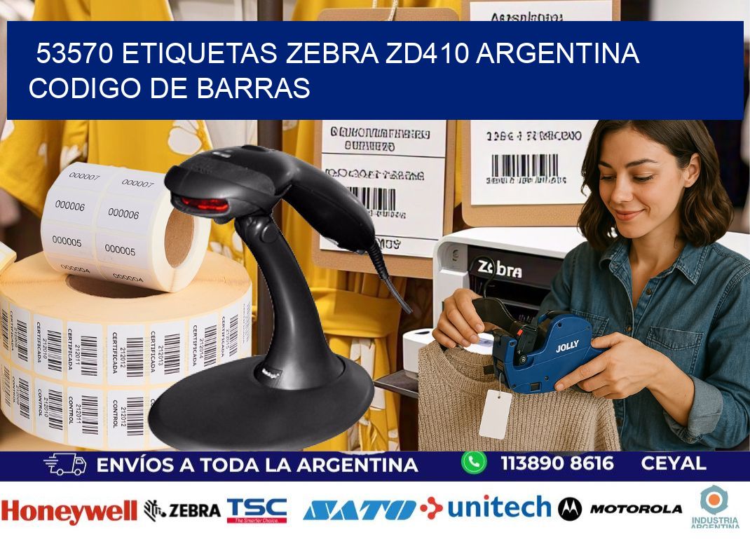 53570 etiquetas zebra zd410 argentina CODIGO DE BARRAS