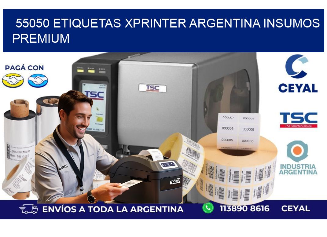 55050 etiquetas xprinter argentina INSUMOS PREMIUM