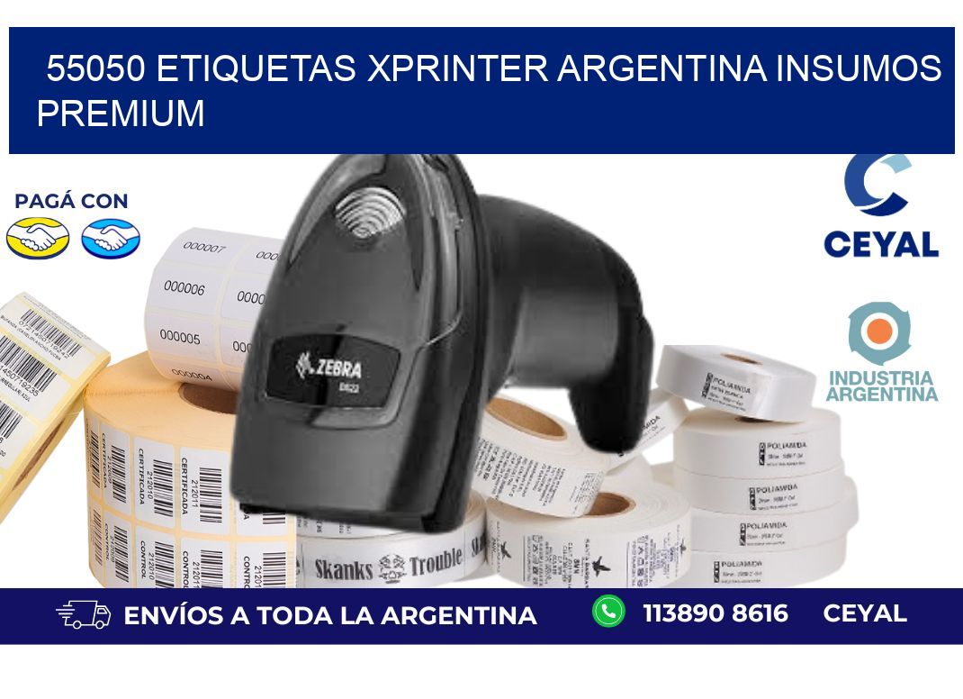55050 etiquetas xprinter argentina INSUMOS PREMIUM