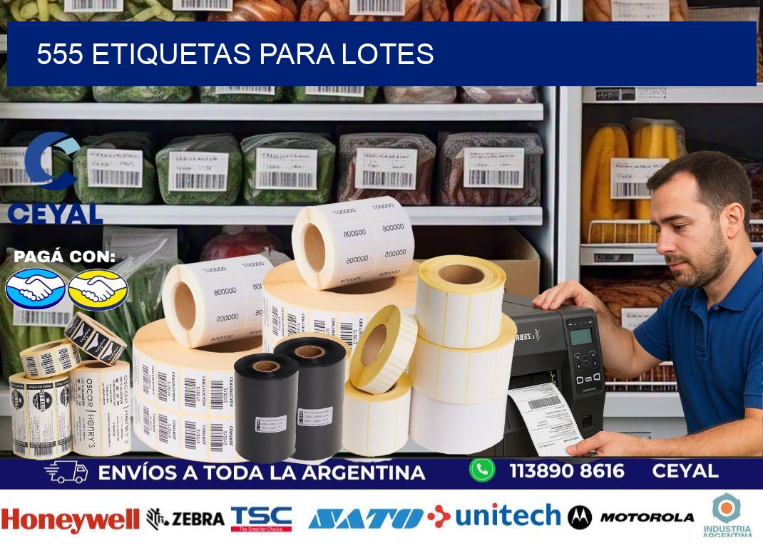 555 ETIQUETAS PARA LOTES