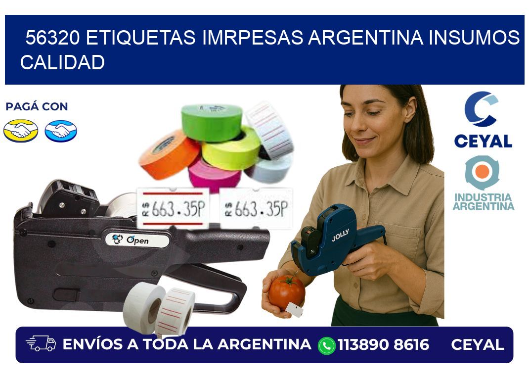 56320 etiquetas imrpesas argentina INSUMOS CALIDAD
