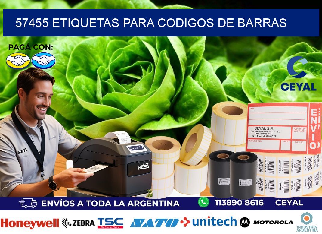 57455 ETIQUETAS PARA CODIGOS DE BARRAS