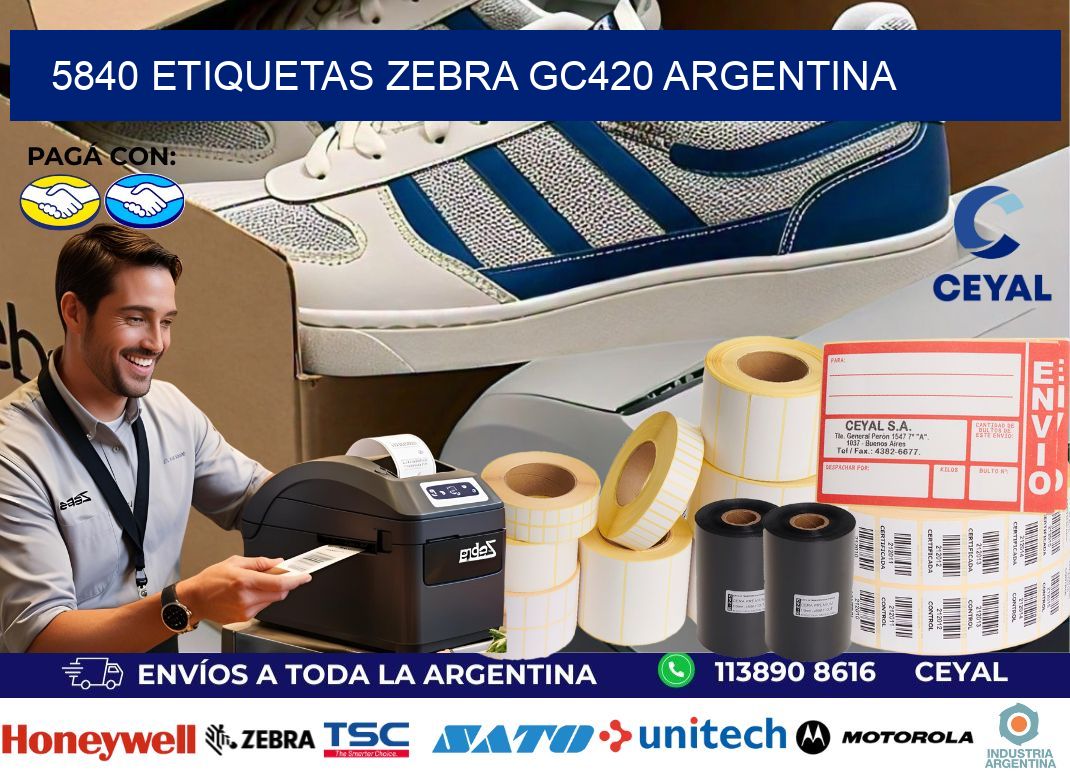 5840 etiquetas zebra gc420 argentina