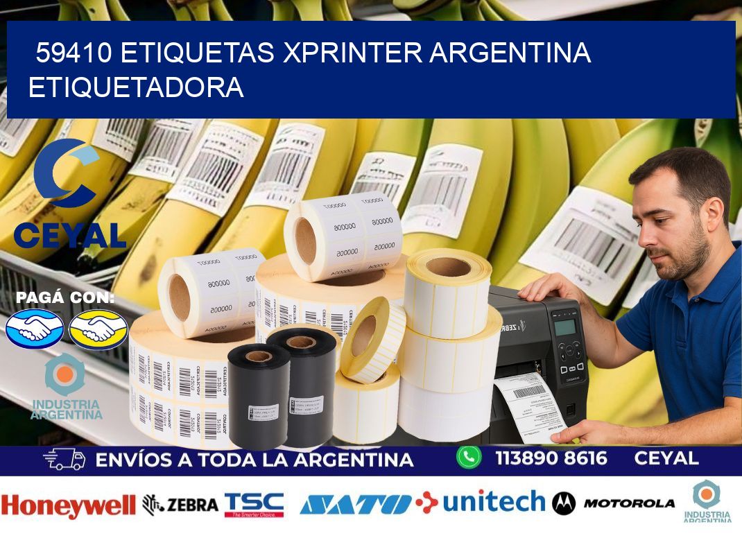 59410 etiquetas xprinter argentina ETIQUETADORA