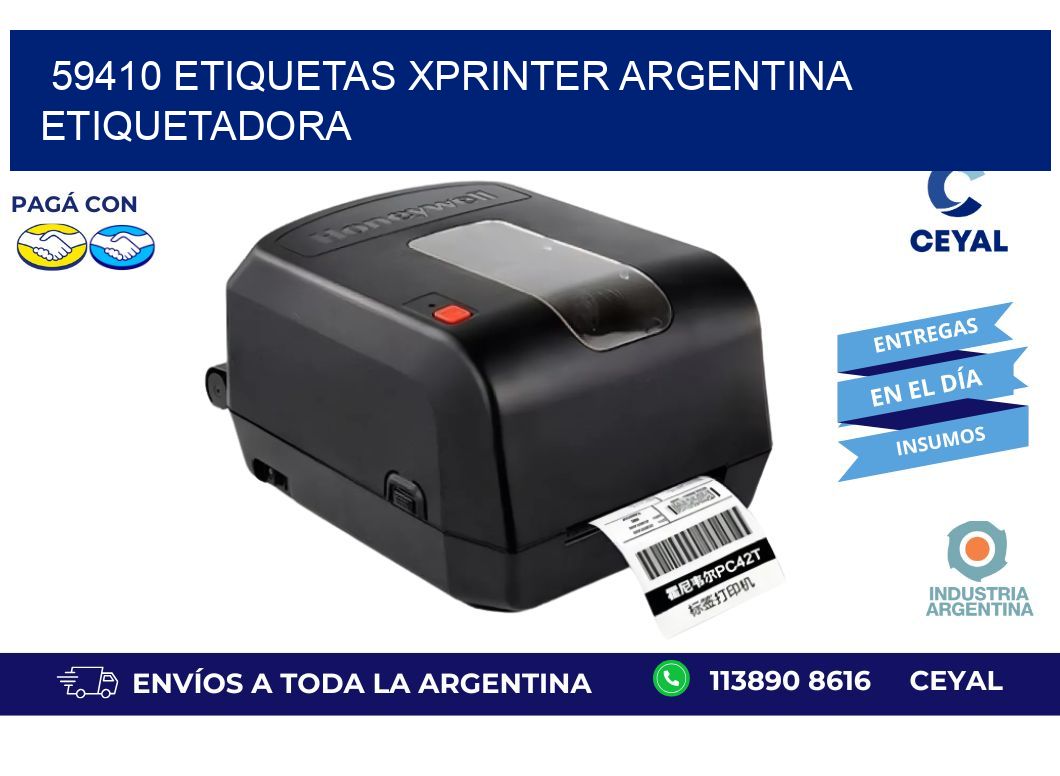 59410 etiquetas xprinter argentina ETIQUETADORA