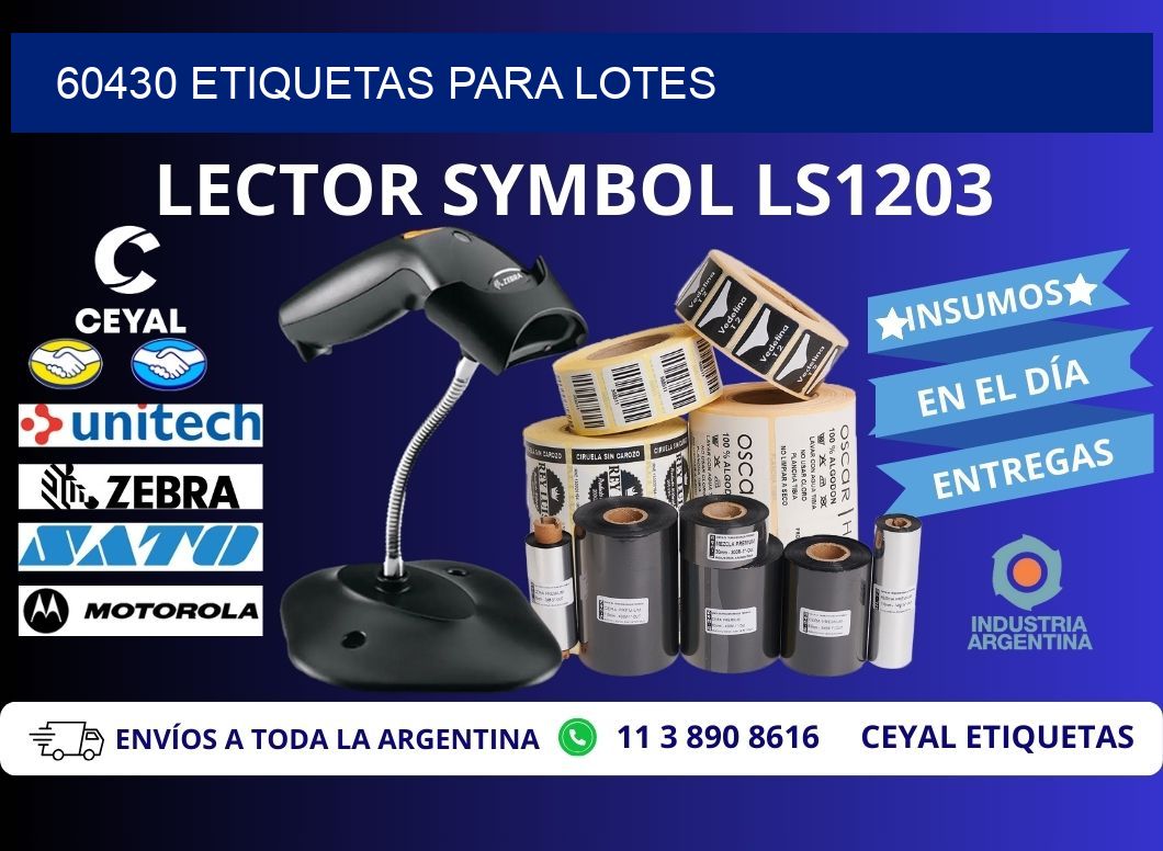 60430 ETIQUETAS PARA LOTES