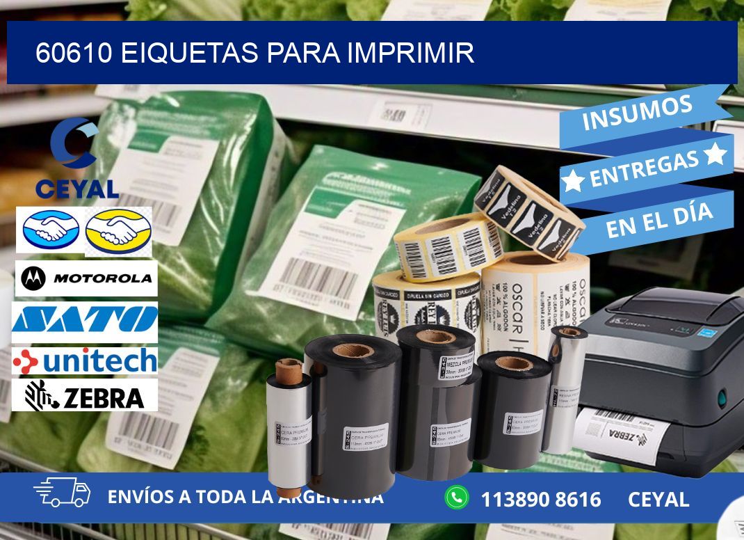 60610 EIQUETAS PARA IMPRIMIR