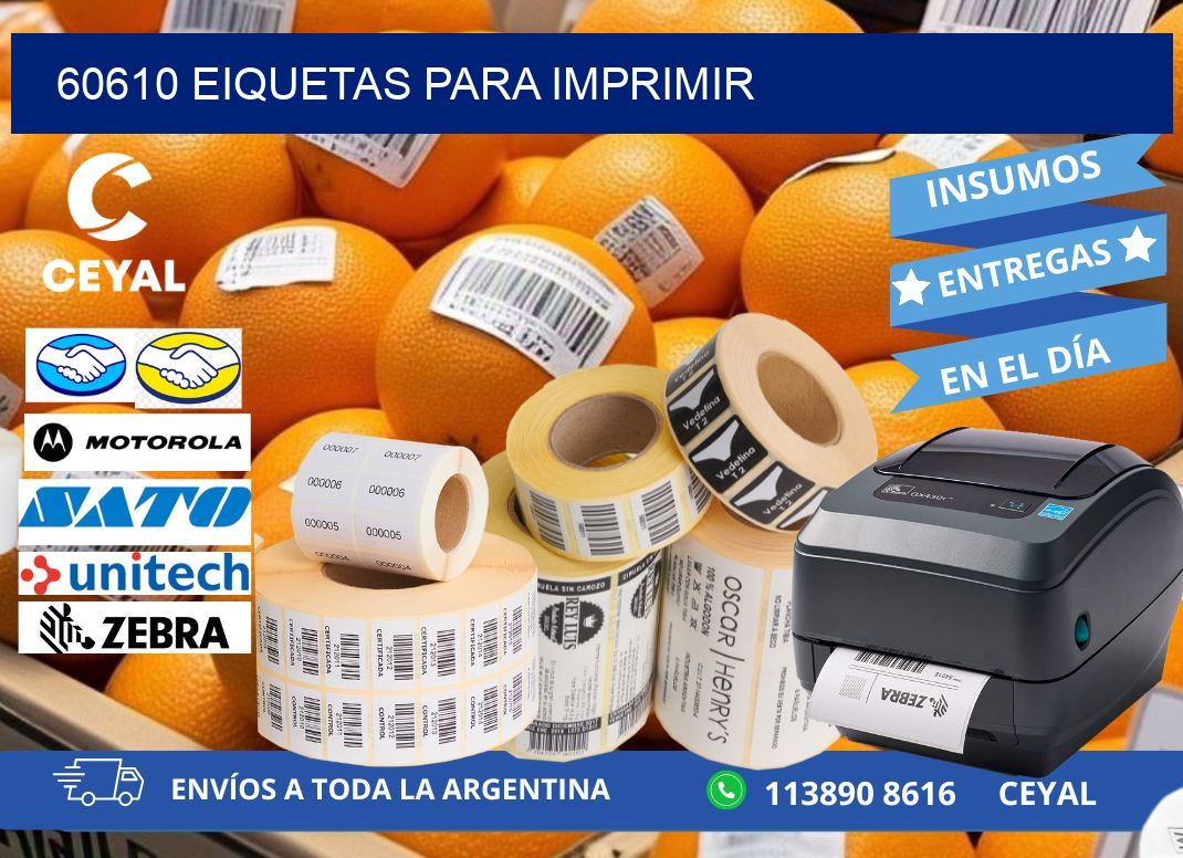 60610 EIQUETAS PARA IMPRIMIR