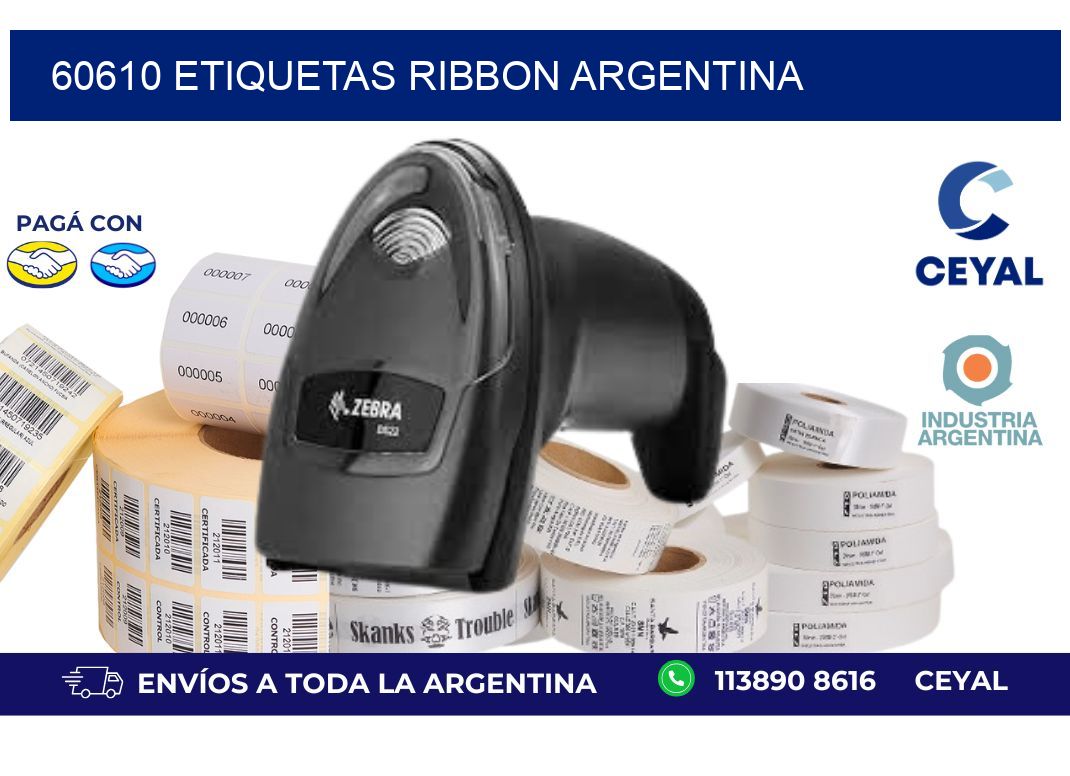 60610 etiquetas ribbon argentina